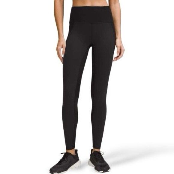 Lululemon Wunder Train High-Rise Tight 28" *Satin Panels Black Size 4 - Picture 2 of 10